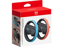 Charger l&#39;image dans la galerie, Une boîte Nintendo Switch rouge et blanche avec des contrôleurs de volant Joy-Con.
