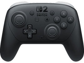 Une manette Pro Nintendo Switch noire avec des boutons et des joysticks.