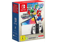 NINTENDO Switch OLED Blanc + Super Mario Bros. Wonder + 12 mois Nintendo Switch Online