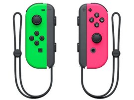 NINTENDO Switch Paire de manettes Joy-Con vert néon/rose néon