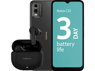 NOKIA C32 4G 64 GB Charcoal Black + Headset TWS122 (SP01Z01Z3054Y)
