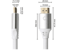 Charger l&#39;image dans la galerie, OEHLBACH Câble HDMI Black Magic MKII UHS 5 m Blanc (D1C92497)
