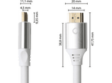 OEHLBACH Câble HDMI Black Magic MKII UHS 5 m Blanc (D1C92497)