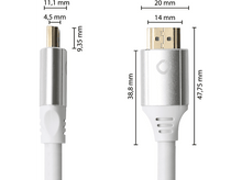 Charger l&#39;image dans la galerie, OEHLBACH Câble HDMI Black Magic MKII UHS 5 m Blanc (D1C92497)
