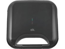 Charger l&#39;image dans la galerie, Appareil à sandwich noir avec un voyant vert et rouge sur le dessus, vue de dessus.
