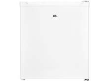 Charger l&#39;image dans la galerie, Un mini-réfrigérateur blanc est debout sur fond blanc. Le mot « ok. » est imprimé sur la porte.
