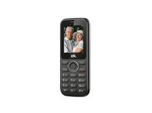 Charger l&#39;image dans la galerie, Téléphone portable noir avec une photo d&#39;un couple de personnes âgées sur l&#39;écran. Il a des boutons et un haut-parleur.
