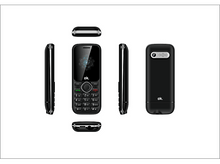 Charger l&#39;image dans la galerie, Plusieurs vues d&#39;un téléphone basique noir.
