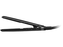 Charger l&#39;image dans la galerie, Fer à lisser noir sur fond blanc, ouvert, avec cordon. Logo &#39;ok.&#39; sur le côté.
