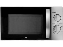 Charger l&#39;image dans la galerie, Four à micro-ondes, porte noire et panneau de commande argenté.
