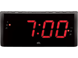 OK Radio-réveil FM Noir (OCR 140 BIG DIGIT ALARM CLOCK)