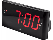 Charger l&#39;image dans la galerie, OK Radio-réveil FM Noir (OCR 140 BIG DIGIT ALARM CLOCK)
