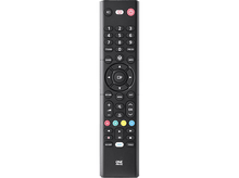Charger l&#39;image dans la galerie, Télécommande noire avec divers boutons et un pavé directionnel central.
