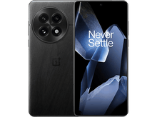 Charger l&#39;image dans la galerie, Smartphone noir avec un module de caméra rond à l&#39;arrière et un écran affichant un design bleu.
