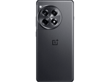 Charger l&#39;image dans la galerie, L&#39;arrière d&#39;un smartphone noir avec trois caméras et un flash dans un boîtier circulaire.
