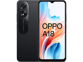 OPPO Smartphone A18 - 128 GB - 4G - Glowing Black (CPH2591GK)