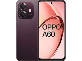 Téléphone Oppo A60 violet avec deux caméras à l