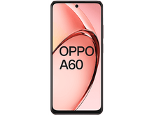 Charger l&#39;image dans la galerie, Un téléphone noir avec un grand écran affichant un design abstrait avec le logo OPPO A60.
