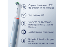 Charger l&#39;image dans la galerie, ORAL B Brosse à dents Pro 3 (3700) Brosse à dents adulte Bleu
