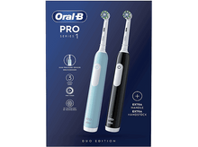 Charger l&#39;image dans la galerie, ORAL B Brosses à dents électriques Pro 1 Duo Bleu / Noir
