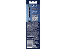 Charger l&#39;image dans la galerie, Dos de l&#39;emballage de la brosse à dents. Montre une tête de brosse à dents et du texte. Code QR et informations sur le produit.
