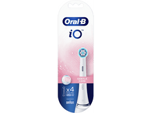 Charger l&#39;image dans la galerie, Tête de brosse Oral-B iO dans son emballage. La tête est blanche avec des soies turquoises.
