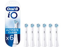 Charger l&#39;image dans la galerie, Têtes de brosse à dents Oral-B iO Ultimate Clean en blister. Six têtes sur fond blanc.
