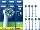 ORAL B Tête de brosse Crossaction 9 pièces (3696)