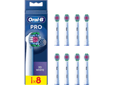 ORAL B Têtes de brosse 3D White 8pcs Blanc