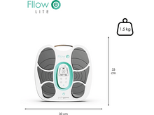 Charger l&#39;image dans la galerie, Masseur de pieds blanc et gris avec dimensions et détails de poids. Empreintes sur la surface.
