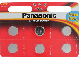 PANASONIC BATTERY Piles lithium CR2025 6 pack