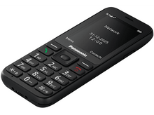 Charger l&#39;image dans la galerie, Téléphone mobile basique noir avec de gros boutons.
