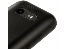 Charger l&#39;image dans la galerie, Gros plan sur l&#39;arrière d&#39;un appareil noir. Bouton avec une icône de personne.
