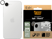 Charger l&#39;image dans la galerie, Téléphone blanc avec protecteur d&#39;objectif. L&#39;emballage montre le protecteur et le téléphone.
