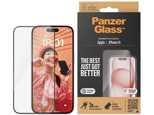 Charger l&#39;image dans la galerie, PANZERGLASS Protection d&#39;écran Ultra Wide Fit iPhone 15 (PZ-2809)
