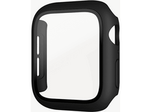 Charger l&#39;image dans la galerie, Coque noire pour Apple Watch avec protection d&#39;écran en verre. Sur fond clair.
