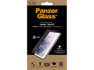 Protecteur d'écran PanzerGlass pour Samsung Galaxy S22. Emballage montre le téléphone.