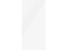 Charger l&#39;image dans la galerie, Protecteur d&#39;écran de smartphone transparent. Coins arrondis, petite découpe pour caméra. Isolé sur blanc.
