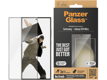 Charger l&#39;image dans la galerie, Téléphone avec protecteur d&#39;écran, un homme en veste et une boîte. Fond blanc.
