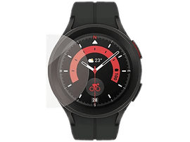 Montre connectée noire avec un écran circulaire affichant l