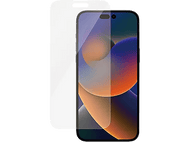 Téléphone et protecteur d'écran. Protecteur d'écran transparent sur un téléphone. Fond blanc.