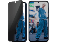 Deux smartphones, un avec écran de confidentialité.