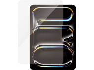 Protecteurs d'écran dans une vitrine, superposés sur un fond dégradé sombre.