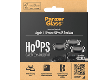 Charger l&#39;image dans la galerie, PANZERGLASS Protection de lentille Hoops iPhone 15 Pro / 15 Pro Max Noir (PZ-1139)
