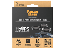 Charger l&#39;image dans la galerie, PANZERGLASS Protection de lentille Hoops iPhone 15 Pro / 15 Pro Max Noir (PZ-1139)
