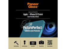 Charger l&#39;image dans la galerie, PANZERGLASS Protection de lentille iPhone 13 / 13 mini Noir (PZ-0383)
