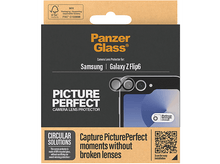 Charger l&#39;image dans la galerie, Emballage du protecteur d&#39;objectif d&#39;appareil photo PanzerGlass pour Samsung Galaxy Z Flip6.
