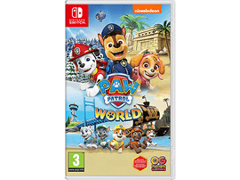 Couverture du jeu Paw Patrol World. Comprend les personnages de Pat