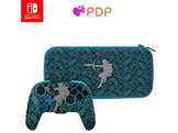 PDP Set Gaming Rematch Manette filaire + Étui Plus Sheikah Shoot Nintendo Switch Bleu (500-236-SKSG)