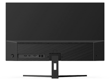 Charger l&#39;image dans la galerie, L&#39;arrière d&#39;un moniteur d&#39;ordinateur noir avec des ports et un support.

